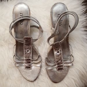 Rialto "Del Rio" Silver Sandals